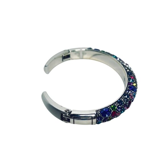 Brighton Trust Your Journey Silver Tone Double Hinged Cuff Bracelet (5942) - Picture 7 of 7